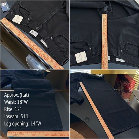 NWT Universal Thread Black Mid Rise Super Wide Leg Jeans Rigid Nonstretch 14 - Picture 11 of 11